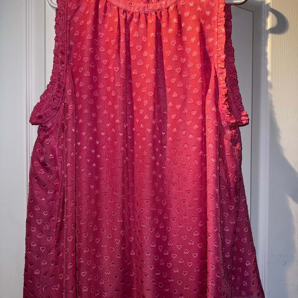 torrid Pink Heart-Textured Blouse